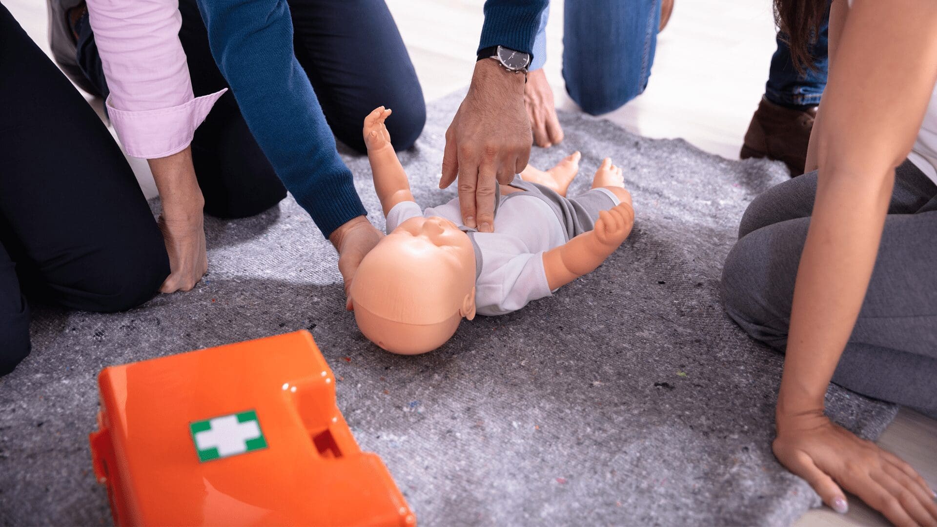 Learn how to do CPR on a baby with our parent's first aid course on the Sunshine Coast