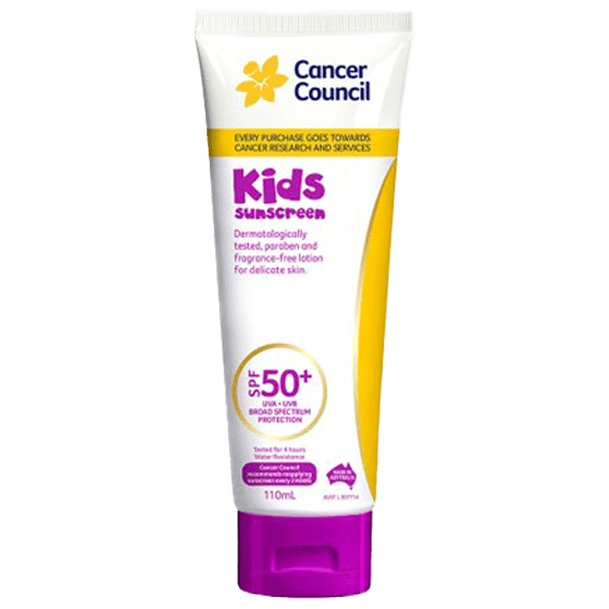 CANCER COUNCIL SPF50+ Kids Sunscreen Tube 110mL - Kids Sunscreen SPF50+ 110ml | National First Aid Training Institute