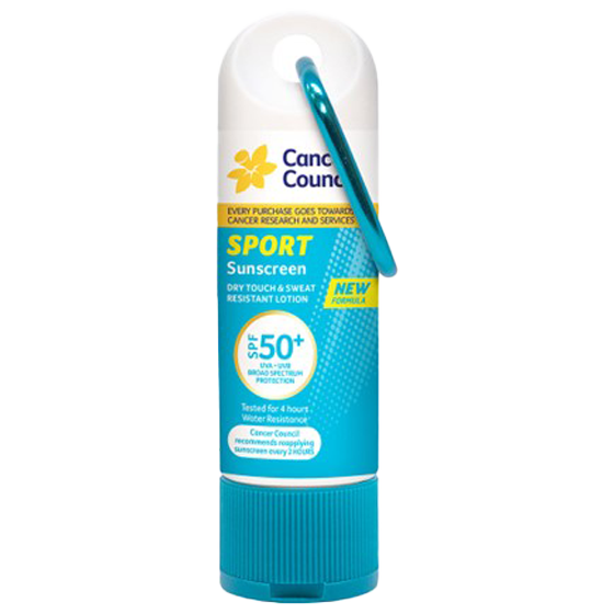 CANCER COUNCIL SPF50+ Sport Sunscreen Bottle 50mL - Sport Dry Touch Sunscreen SPF50+ 50ml | National First Aid Training Institute