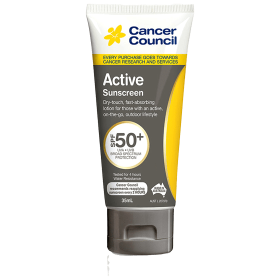 CANCER COUNCIL SPF50+ Active Sunscreen Traveller 35mL - Active Sunscreen SPF50+ 35ml | National First Aid Training Institute