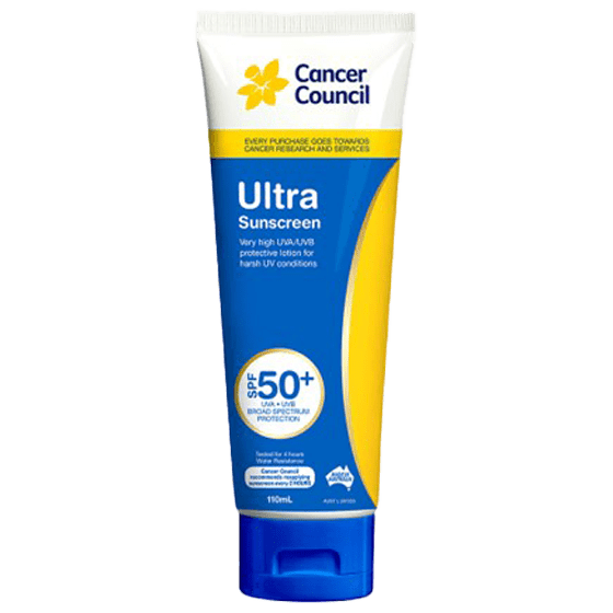CANCER COUNCIL SPF50+ Ultra Sunscreen Tube 110mL - Ultra Sunscreen SPF50+ 110ml | National First Aid Training Institute