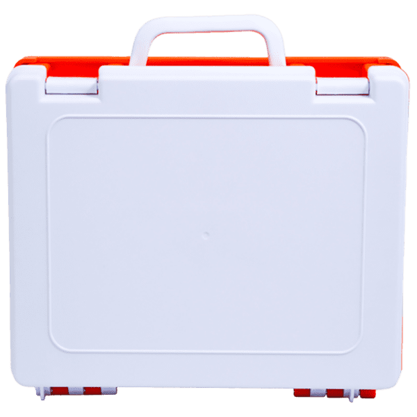 AEROCASE Medium White and Orange Rugged Case 27.5 x 23.5 x 9cm - Medium Rugged First Aid Case | National First Aid Training Institute