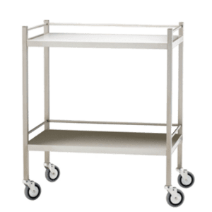 Medium Stainless Steel Trolley with Rails 80 x 50 x 97cm - Medium Trolley with Rails | National First Aid Training Institute