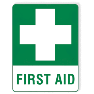 First Aid Sign Self-Stick Vinyl