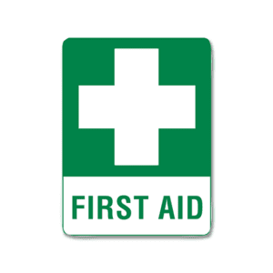 First Aid Sign Self-Stick Vinyl