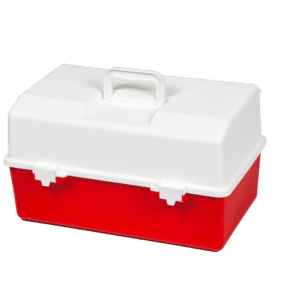 Plastic Case Red and White 2 Tray