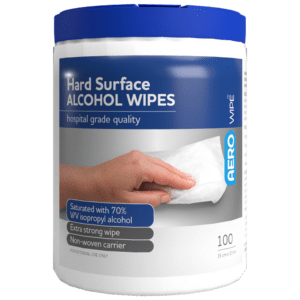 AEROWIPE 70% Isopropyl Alcohol Hard Surface Wipes Tub/100