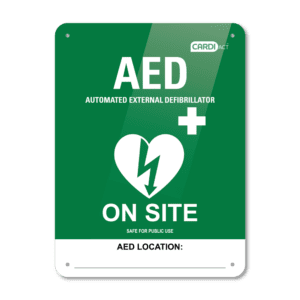 CARDIACT Poly AED On Site Sign 22.5 x 30cm