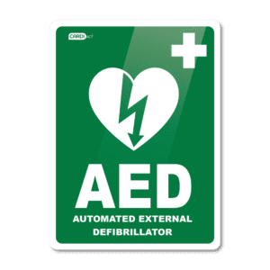 AED Wall Sign Poly