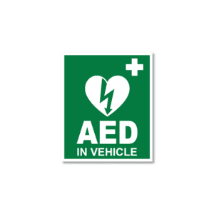 AED 'In Vehicle' Window Sticker