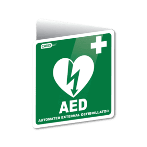 AED Angle Bracket Wall Sign